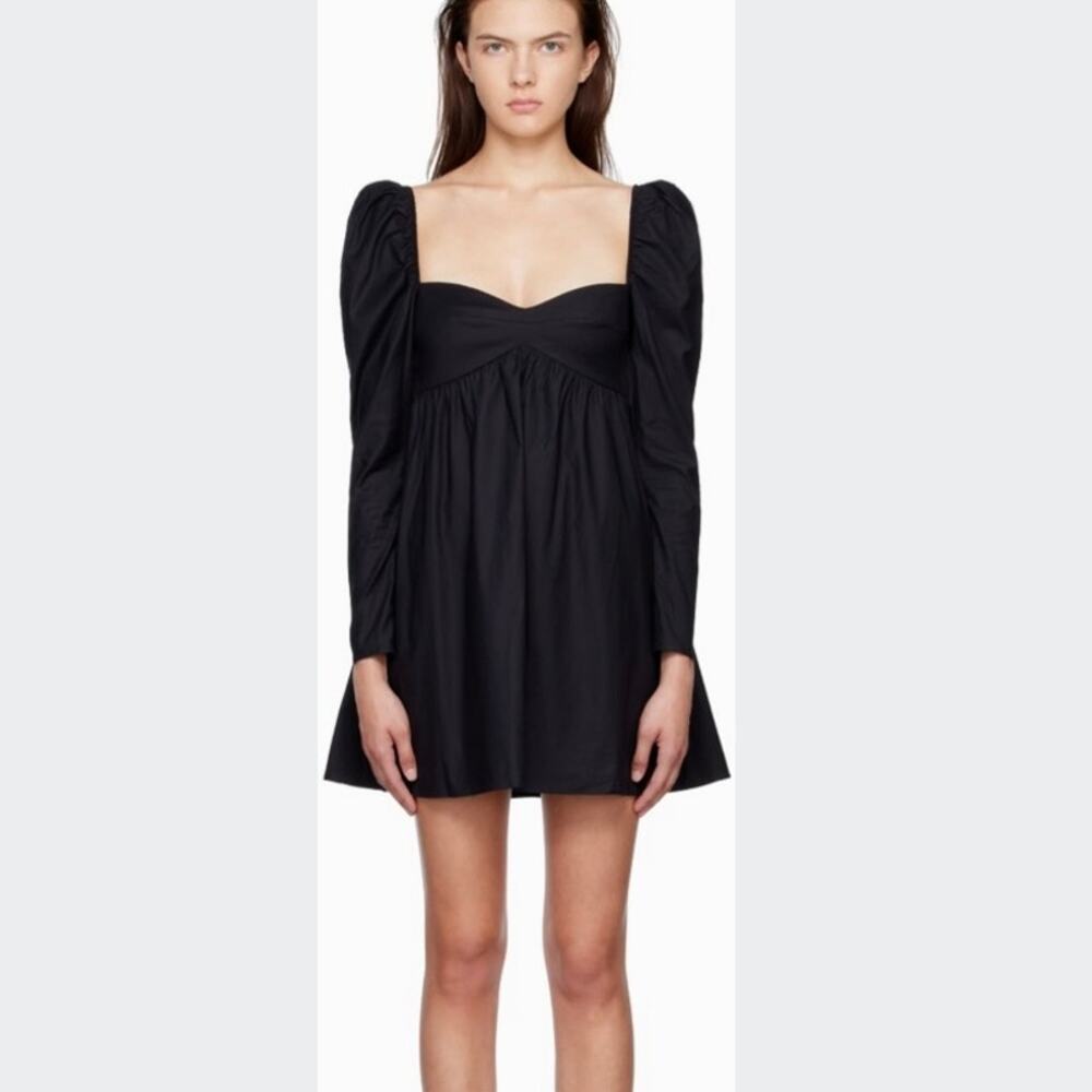 Reformation Kenzi Organic Cotton Mini Dress – Black Size 2